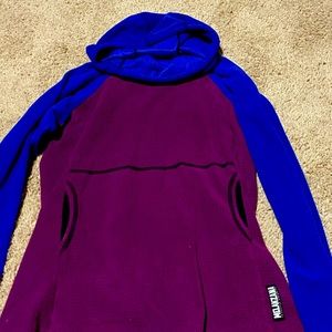 Melanzana women’s hooded waffle sweater